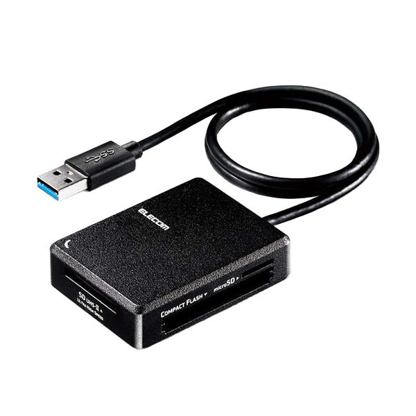 エレコムUSB3.0対応メモリカードリーダ 高速化ソフト対応タイプ MR3-C402BK 1個