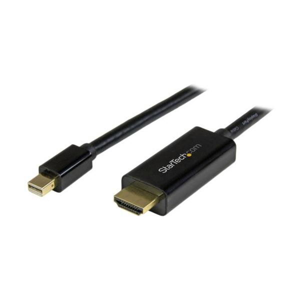 StarTech.com Mini DisplayPort-HDMI変換ケーブル 5m ブラック MDP2HDMM5MB1本