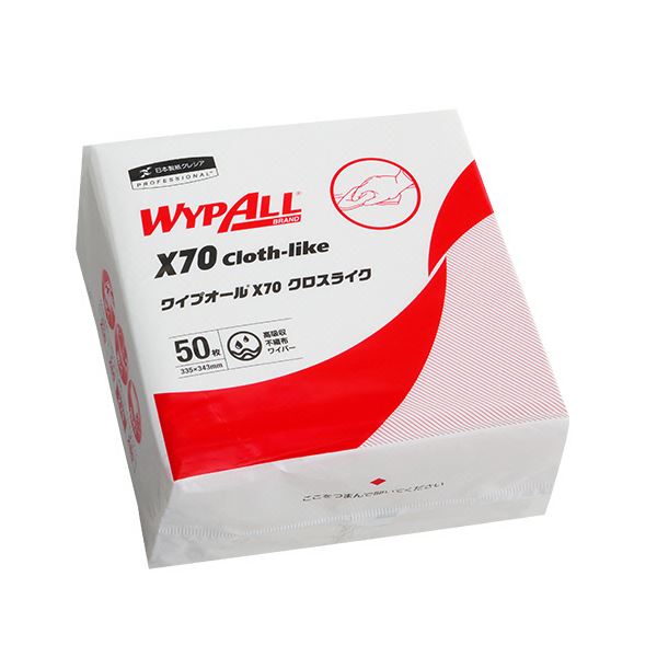 （まとめ） 日本製紙クレシアワイプオールX70 クロスライク 6つ折り Lサイズ 60375 1パック（50枚） 【×3セット】