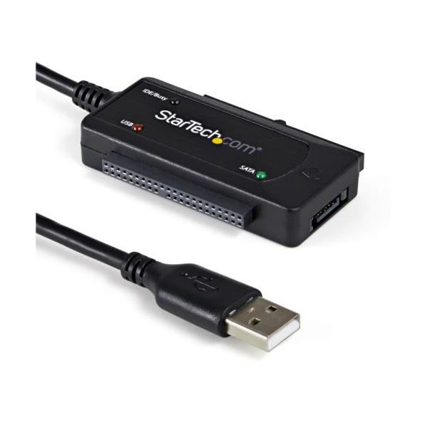 StarTech.com USB2.0-SATA／IDE変換ケーブル ブラック USB2SATAIDE 1本