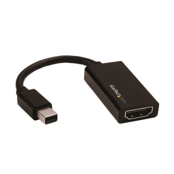 StarTech.com Mini DisplayPort-HDMI変換アダプタ 4K ミニディスプレイポート-HDMI オス／メスブラック MDP2HD4K60S 1個