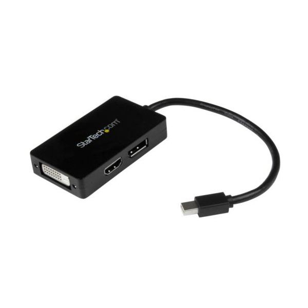 StarTech.com Mini DisplayPort-DisplayPort変換アダプタ ディスプレイポート／DVI／HDMIブラック MDP2DPDVHD 1個