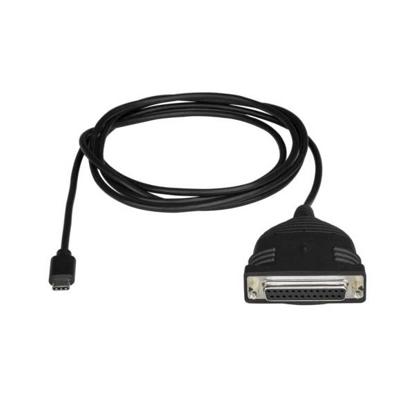 StarTech.com USB Type-C-パラレルプリンターケーブル 1.8m ブラック ICUSBCPLLD251本