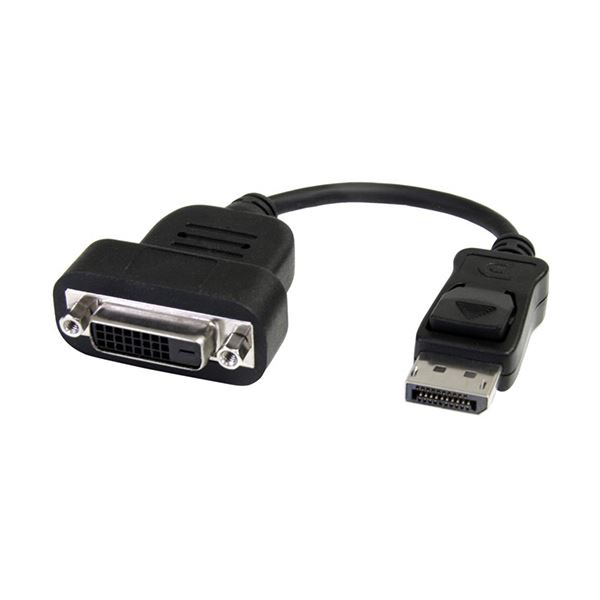 StarTech.com DisplayPort-DVIアクティブ変換アダプタ DisplayPort（オス）-DVI-D（メス）ブラック DP2DVIS 1個