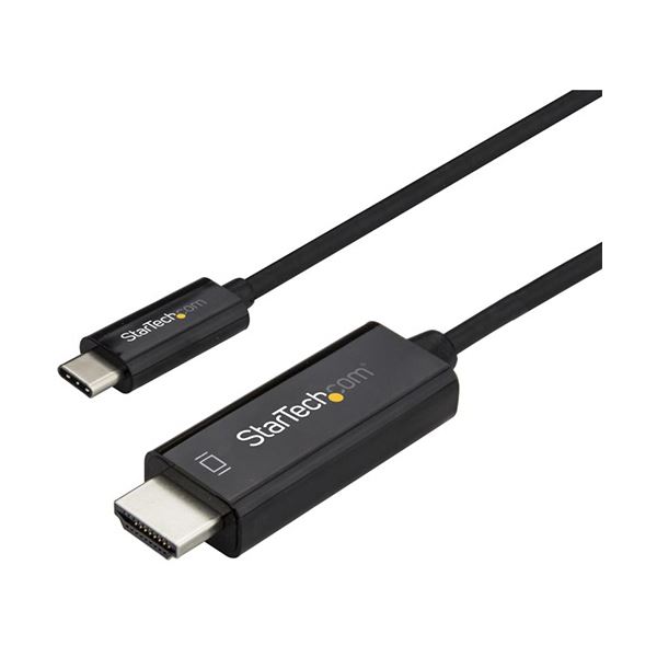 StarTech.com USB TypeC-HDMI変換ディスプレイケーブル ブラック 1m 4K／60Hz対応CDP2HD1MBNL 1本