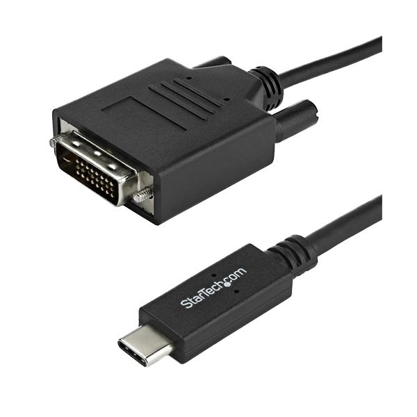 StarTech.com USB TypeC-DVI 変換ディスプレイケーブル 2m 1920×1200対応 ブラックCDP2DVIMM2MB 1本