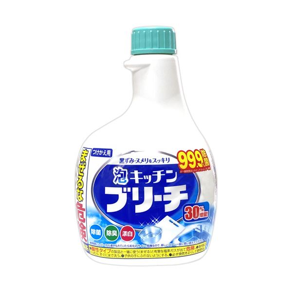 （まとめ） ミツエイ泡キッチンブリーチ 大容量 付替 520mL 1本 【×10セット】