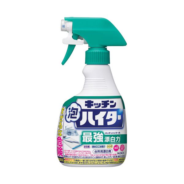 （まとめ） 花王キッチン泡ハイター 本体 400ml 1本 【×5セット】