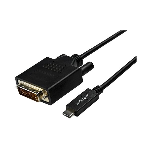 StarTech.com USB TypeC-DVI 変換ディスプレイケーブル 3m 1920×1200対応 ブラックCDP2DVI3MBNL 1本