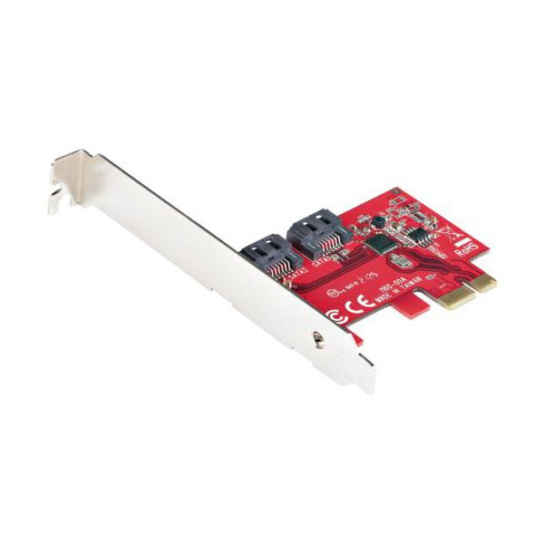 StarTech.com SATA 2ポート増設 PCI Expressインターフェースカード 2P6G-PCIE-SATA-CARD1個