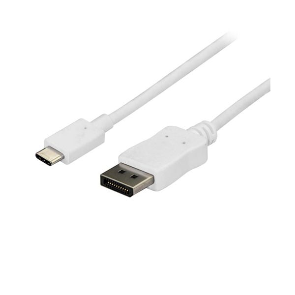 StarTech.com USB TypeC-DisplayPort 変換ディスプレイアダプタケーブル 1.8m 4K／60Hzホワイト CDP2DPMM6W 1本