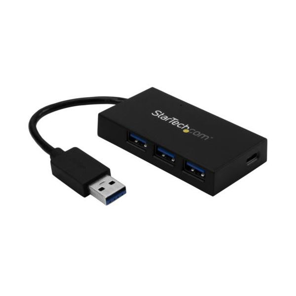 StarTech.com 4ポート USB3.0ハブ ブラック HB30A3A1CFB 1個