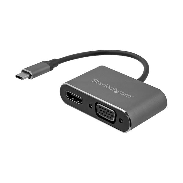 StarTech.com 2in1 USB TypeC-VGA／HDMI変換ディスプレイアダプタ 4K／30HzUSB-Cマルチアダプター CDP2HDVGA 1台