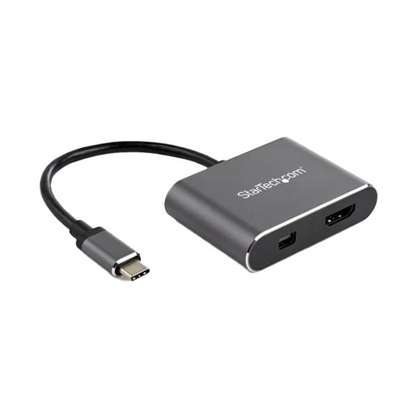 StarTech.com USB TypeC-Mini DisplayPort／HDMI変換アダプタ 4K／60Hz スペースグレーCDP2HDMDP 1個