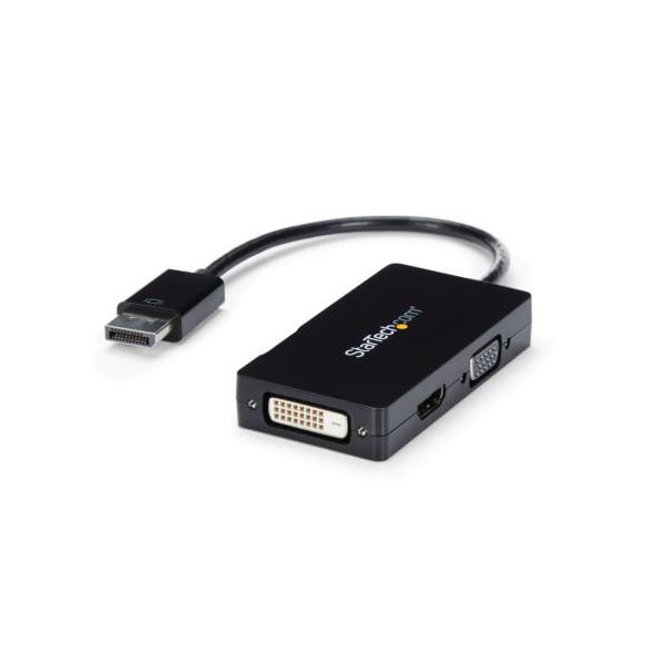 StarTech.com DisplayPort-VGA／ DVI／ HDMI変換アダプタ ブラック DP2VGDVHD1個