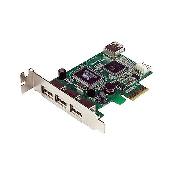 StarTech.com High Speed USB 2.0 4ポート増設PCI Expressカード ロープロファイル対応外部ポート×3 PEXUSB4DP 1個