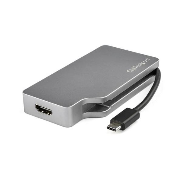 StarTech.com 4in1 USB Type-C接続マルチディスプレイアダプタ スペースグレー CDPVDHDMDP2G1個