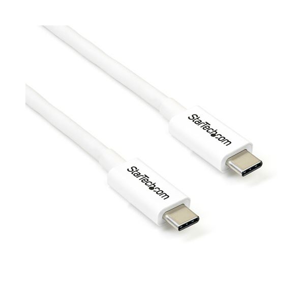 StarTech.com Thunderbolt 3ケーブル 2m ホワイト TBLT3MM2MW 1本