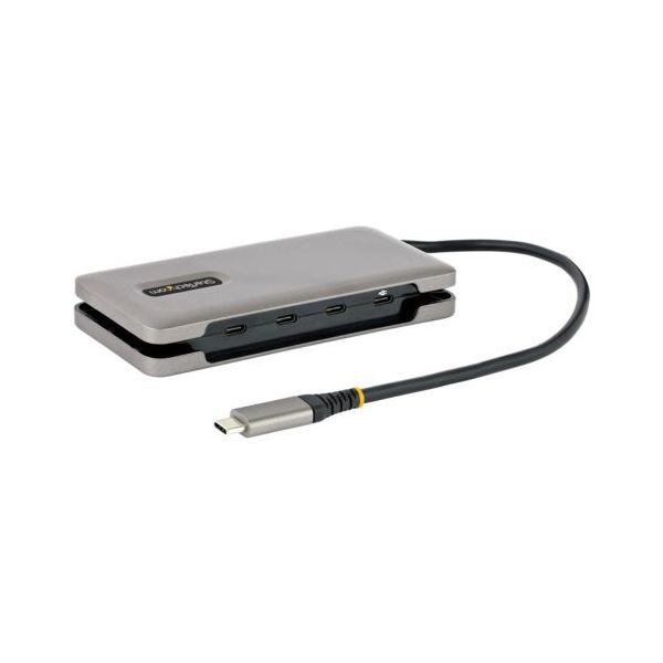 StarTech.com USB-Cハブ 100W PD USB-C×4 25cm巻取式ケーブル スペースグレーHB31CM4CPD3 1個