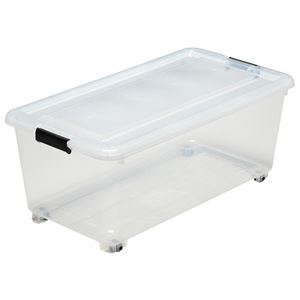 サンカコロ付収納ボックス コロコロケース 75深 クリア Y-8075 1セット（10個）