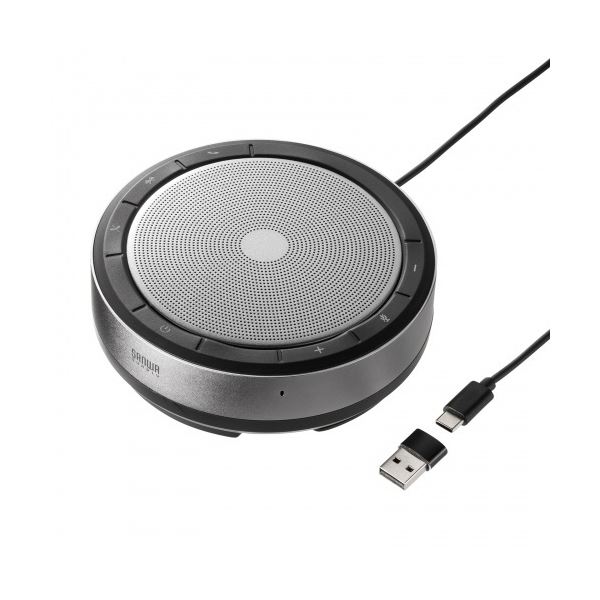 サンワサプライBluetooth会議スピーカーフォン（USB接続対応） MM-BTMSP6 1台