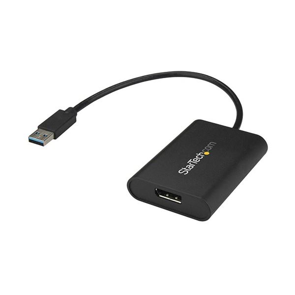 StarTech.com USB 3.0-DisplayPort ディスプレイ変換アダプタ オス／メス ブラック 4K／30Hz対応USB32DPES2 1個