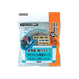 （まとめ） 積水化学工業多用途 PEクロス両面テープ（セリース包装） 20mm×10m WPECX13 1巻 【×5セット】