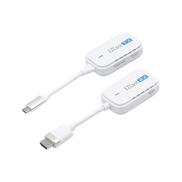 プリンストン1on1 ワイヤレスプレゼンテーション EZCastPocket （ワイヤレスUSB-C to HDMI）送受信機 ホワイトEZCASTPOCKET-C1R1 1個