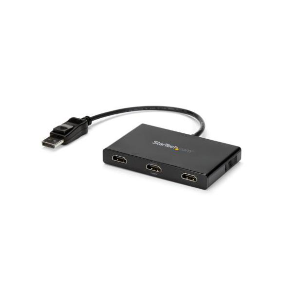 StarTech.com MSTハブ マルチモニタースピリッタ 4K対応 ディスプレイポート（オス）-HDMI（メス）×3口Windows用 ブラック MSTDP123HD 1個