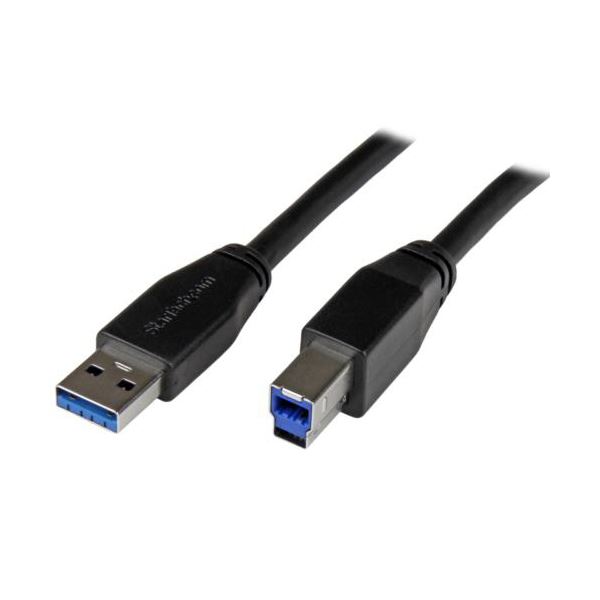 StarTech.com USB3.0 アクティブリピーターケーブル 5m ブラック USB3SAB5M 1本