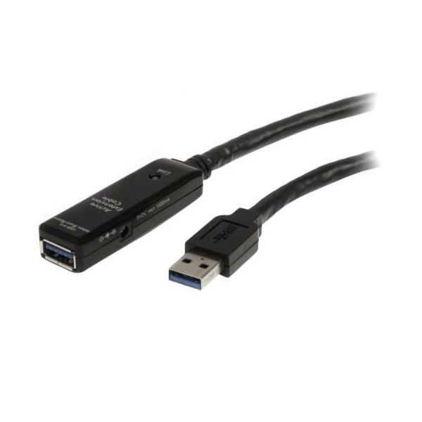 StarTech.com USB 3.0 アクティブリピーターケーブル 5m オス／メス 5Gbps USB3AAEXT5M1本