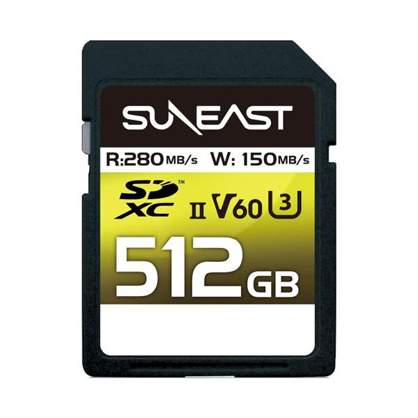 旭東エレクトロニクス SUNEAST SDXC UHS-II カード 512GB V60 SE-SDU2512GB2801枚