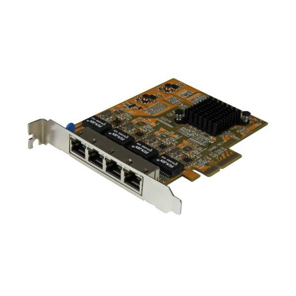 StarTech.com ギガビットイーサネット4ポート増設PCI Express対応ネットワークLANアダプタカードST1000SPEX43 1個