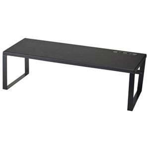 COMSTYLING コンセント付モニターラック ハイタイプ 幅560×高さ170mm ブラック MRH-01BK 1台