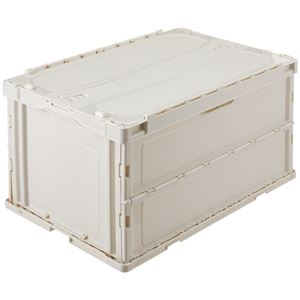 エコン カラーオリコン フタ付き 75L ホワイトグレー 560310WHTSU 1台 折りたたみ コンテナ 収納 容器 オリコン