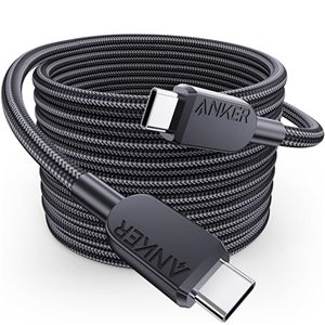アンカージャパン ANKER USB-C＆USB-C ケーブル（高耐久ナイロン） 3.0m ブラック A81C7011 1本