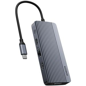 アンカージャパン ANKER USB-Cハブ（10-in-1 Dual Display PD100W対応） グレー A83C20A1 1個