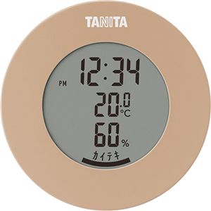 タニタ デジタル温湿度計 ライトブラウン TT-585BR 1個