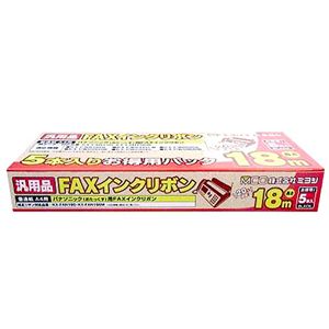 （まとめ） ナカバヤシ ミヨシKX-FAN190対応インクリボン 汎用品 18m FXS18PB-5 1箱（5本） 【×2セット】