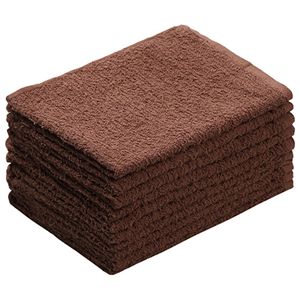 伊藤忠リーテイルリンク おしぼりタオル ダークカラー 茶 OTD-4 1パック（10枚）