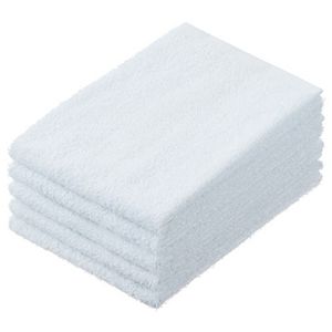 （まとめ） 伊藤忠リーテイルリンク 少し厚手のフェイスタオル ホワイト AFT-001 1パック（5枚） 【×2セット】