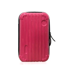 中身が潰れないスーツケース型ポーチ/ホットピンク 商品写真1