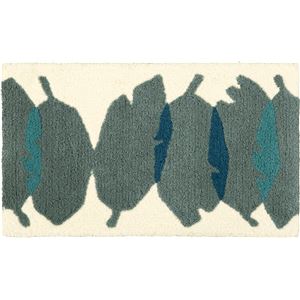 玄関マット 約幅45×長さ75cm マイハイマット ブルー 日本製 手洗い可 防ダニ ホットカーペット可 デザインライフ スミノエ