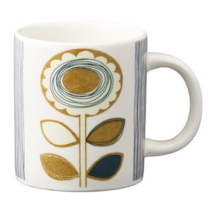 マグカップ 350ml サンフラワー アイボリー 陶器 デザインライフ スミノエ キッチン 台所 プレゼント 贈り物 ギフト