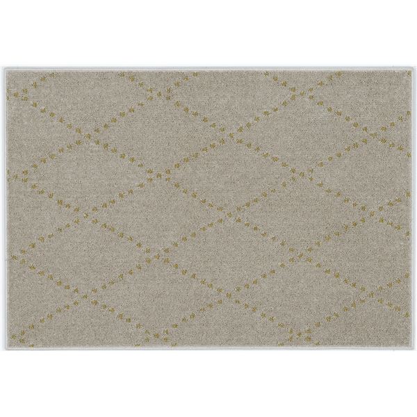 スミノエ 洗える ラグ ポント 約幅90×長さ130cm ベージュ 日本製【代引不可】