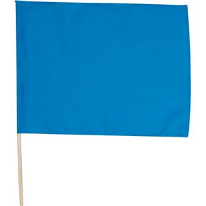 (まとめ)アーテック 旗/フラッグ 【特大】 800mm×600mm ポリエステル製 軽量 ブルー(青) 【×15セット】