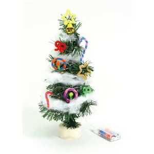 （まとめ）クリスマスツリー作り（イルミネーションライト付） 【×10個セット】 - 拡大画像
