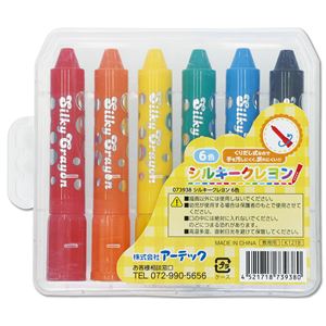 （まとめ）シルキークレヨン 6色組 【×10個セット】