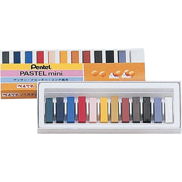 （まとめ）ぺんてるパステル（ミニ）12色【×10セット】