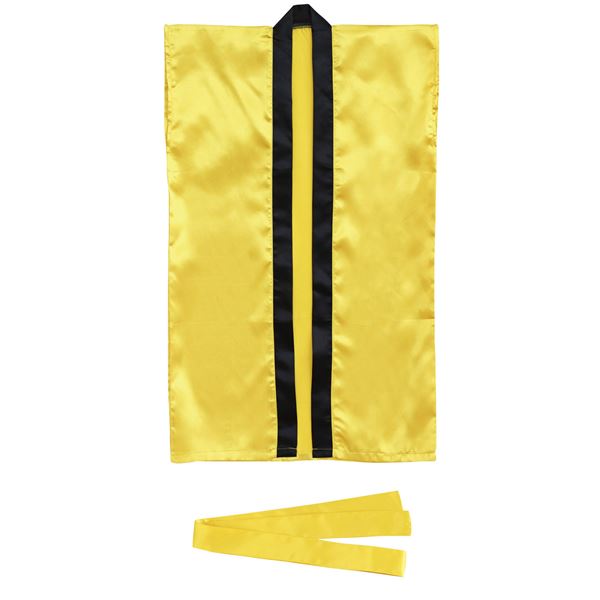 （まとめ）サテンロングハッピ 金 S（ハチマキ付）【×10セット】